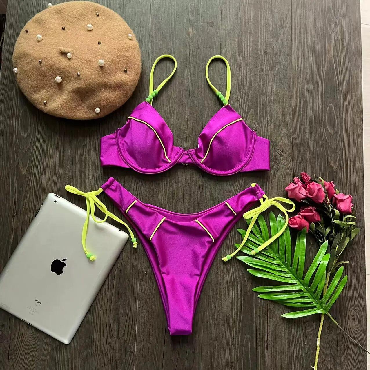 RUOTONGSEPT nouveau Sexy Push up Bikini ensemble maillot de bain femmes taille basse maillots de bain pour femme deux pièces maillots de bain 2023 maillot de bain