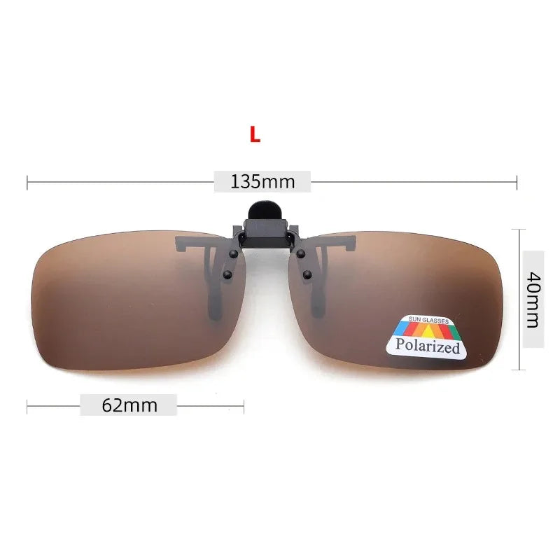 Lunettes de soleil polarisées à lentilles grises, 4 couleurs, Clip rabattable UV 380, pour la conduite, la pêche, la Vision nocturne