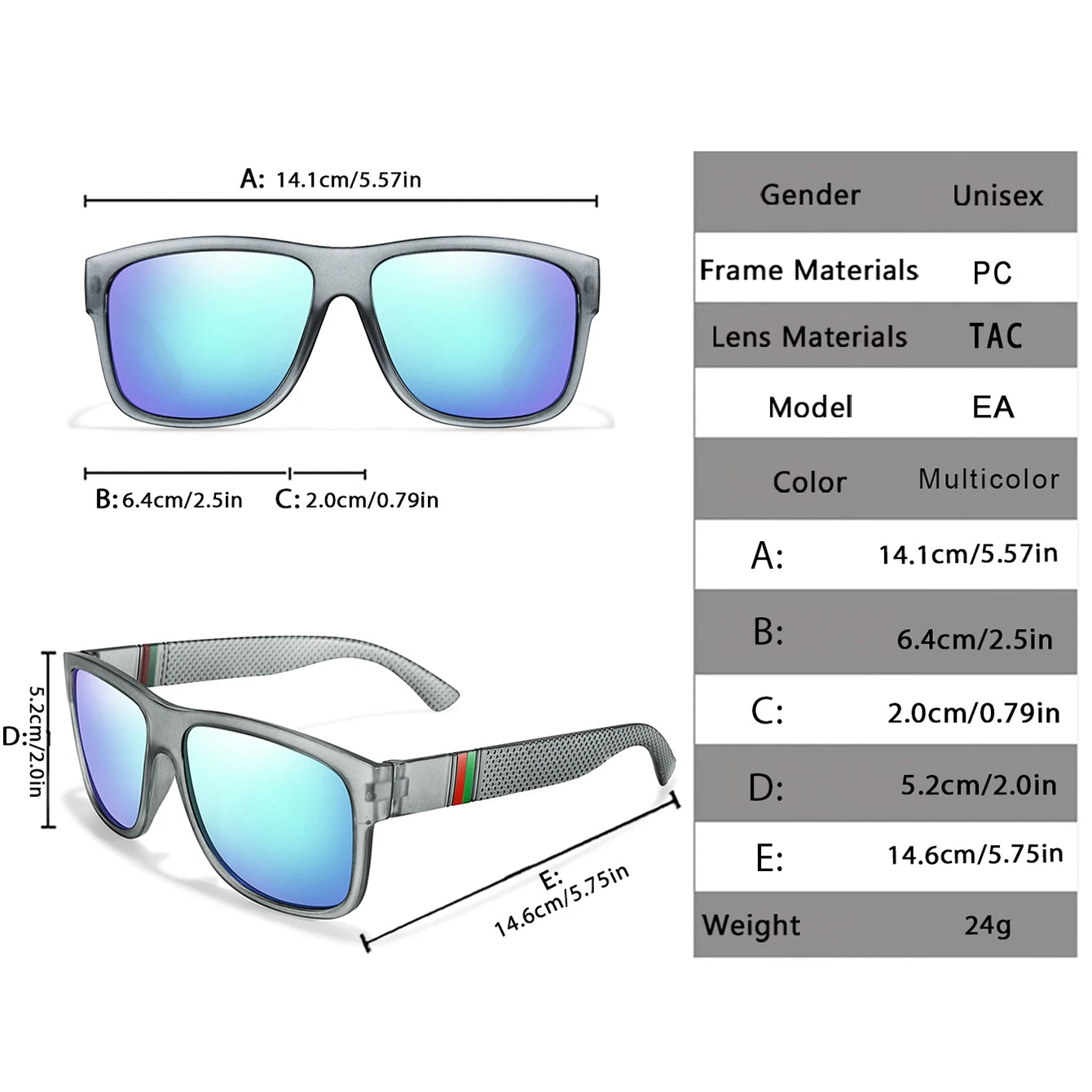 Lunettes de soleil polarisées carrées pour hommes, marque classique, pour la pêche, la conduite en plein air, le cyclisme, la course, Vintage, grand cadre, UV400