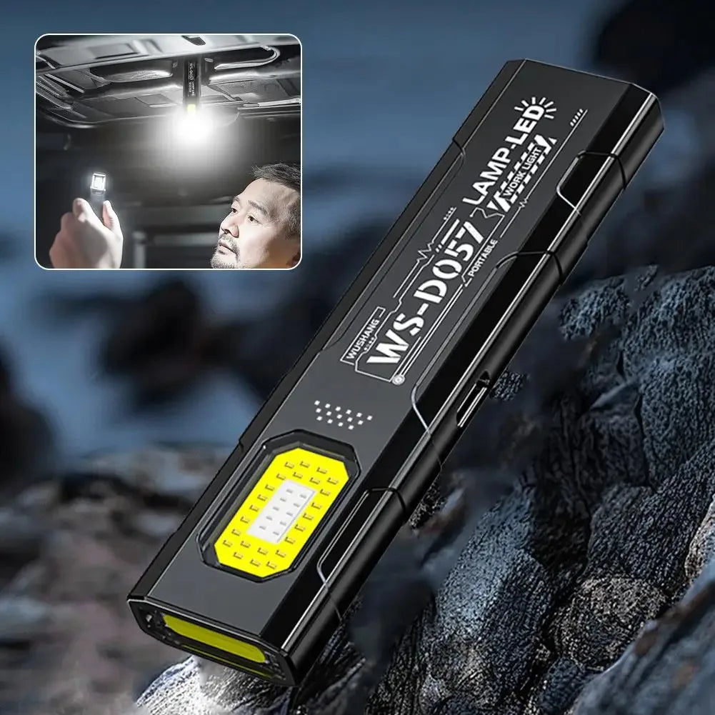 Lampe de travail tactique portable, outil EDC, mini lampe torche LED, outil de camping et de randonnée en plein air, lampe torche molle, rechargeable par USB