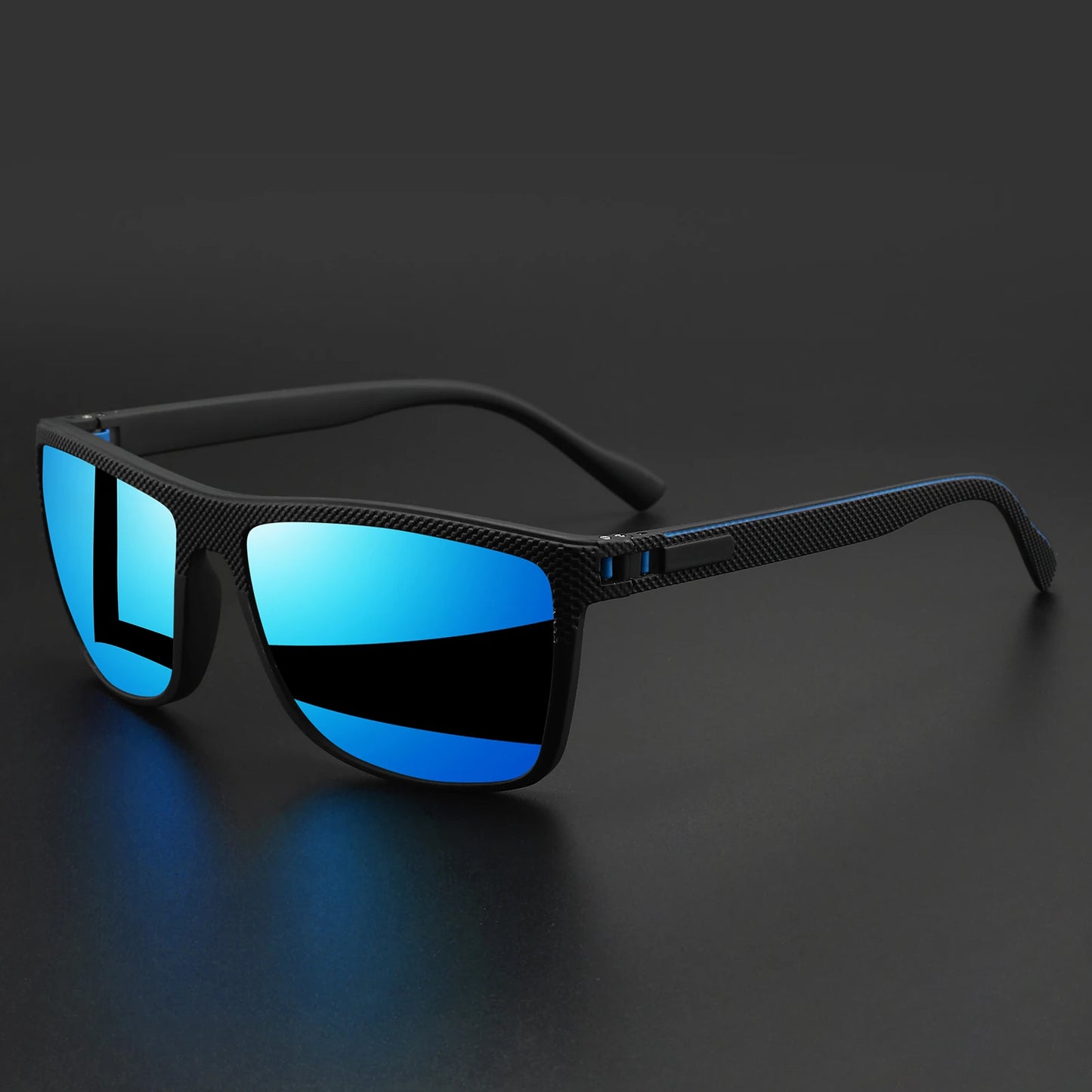Lunettes de soleil sport extérieur polarisées — courbe, cadre résistant, bouclier, UV400