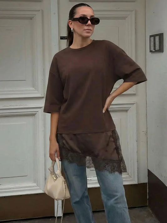 T-shirts femmes vintage — style décontracté, coupe tendance, plusieurs coloris