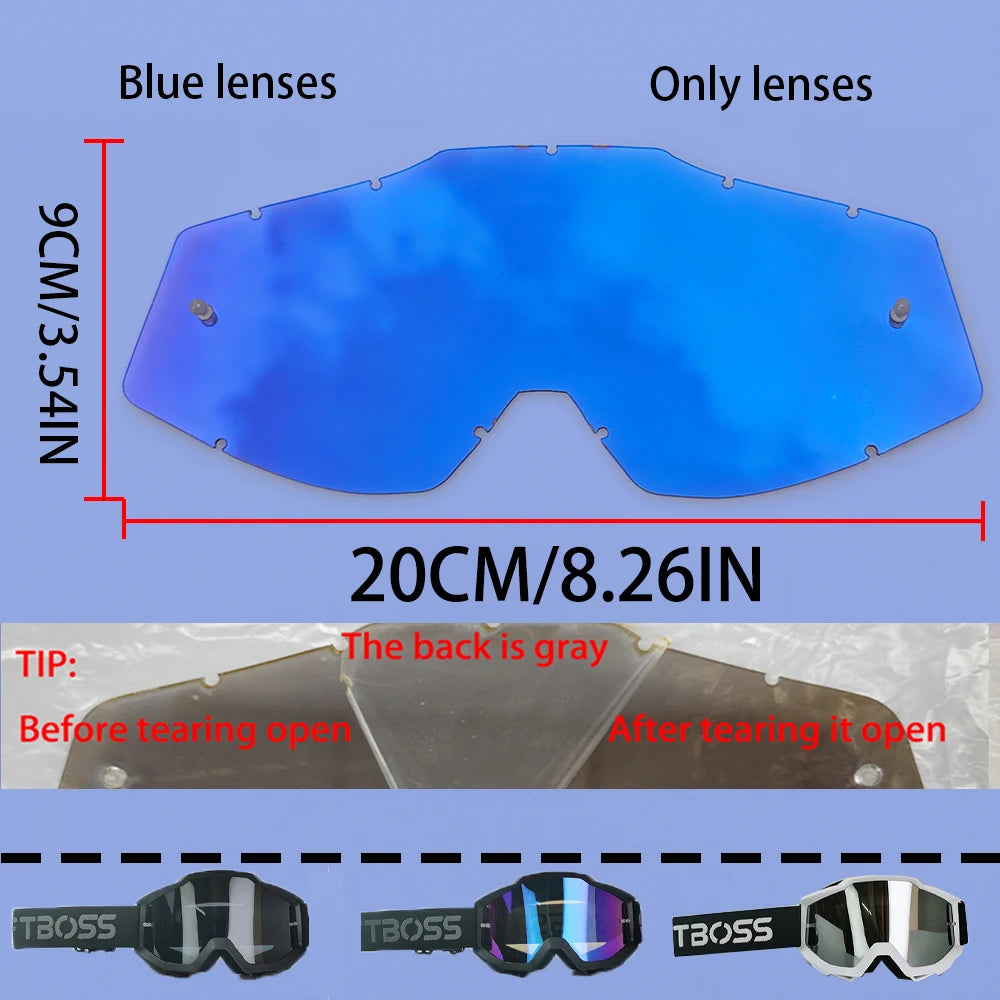 100 gafas de moto, lentes de carreras antipolvo a prueba de viento para hombres y mujeres, motocross, ciclismo, esquí al aire libre, gafas de bicicleta de cross