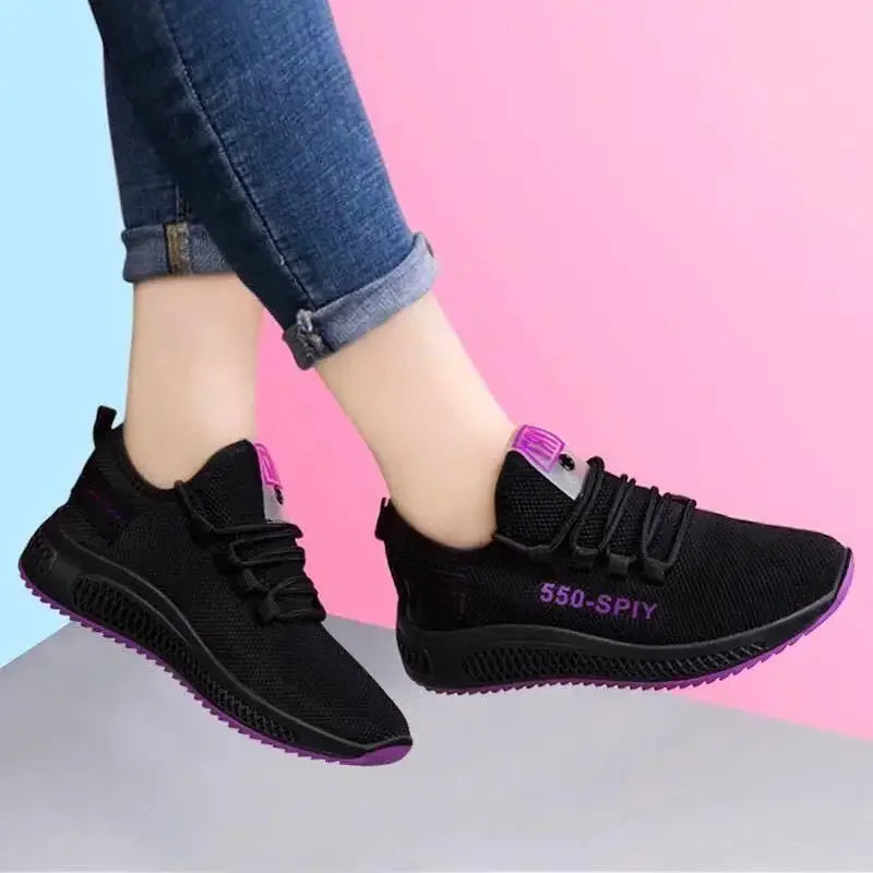 Zapatillas de tenis para mujer 2025 Otoño Oferta especial Zapatos planos para mujer Zapatillas de deporte al aire libre Malla transpirable para caminar Correr Entrenadores Zapatillas de baloncesto para mujer