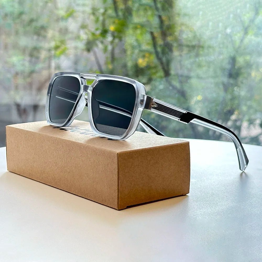 Lunettes de soleil carrées pour femmes à la mode — vintage, hommes, 2026