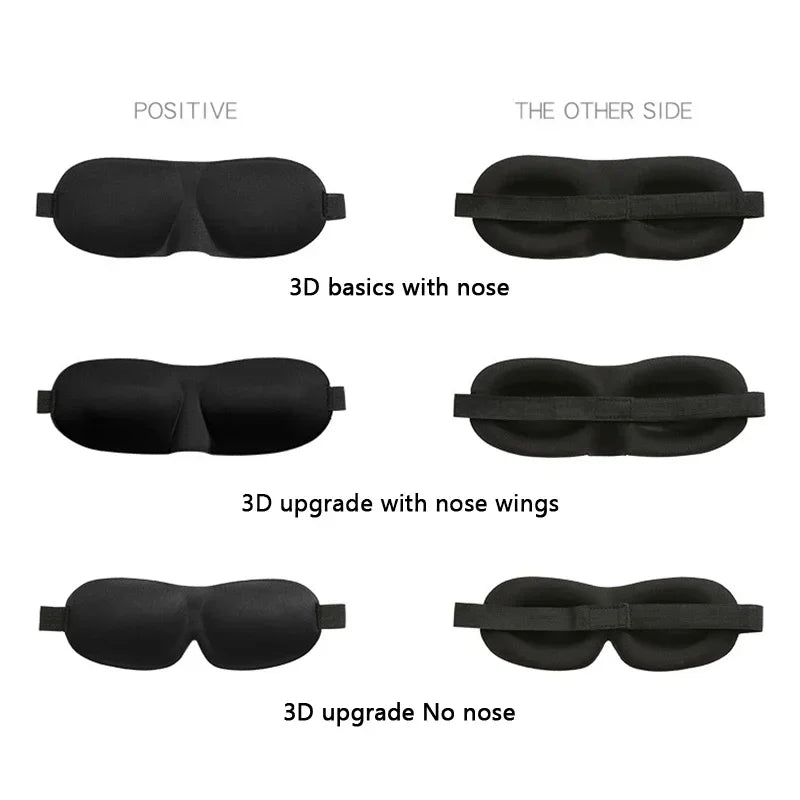 Couvre-yeux léger et confortable, masque de couchage profilé en 3D doux, ombre respirante pour hommes et femmes, aide au repos en voyage nocturne