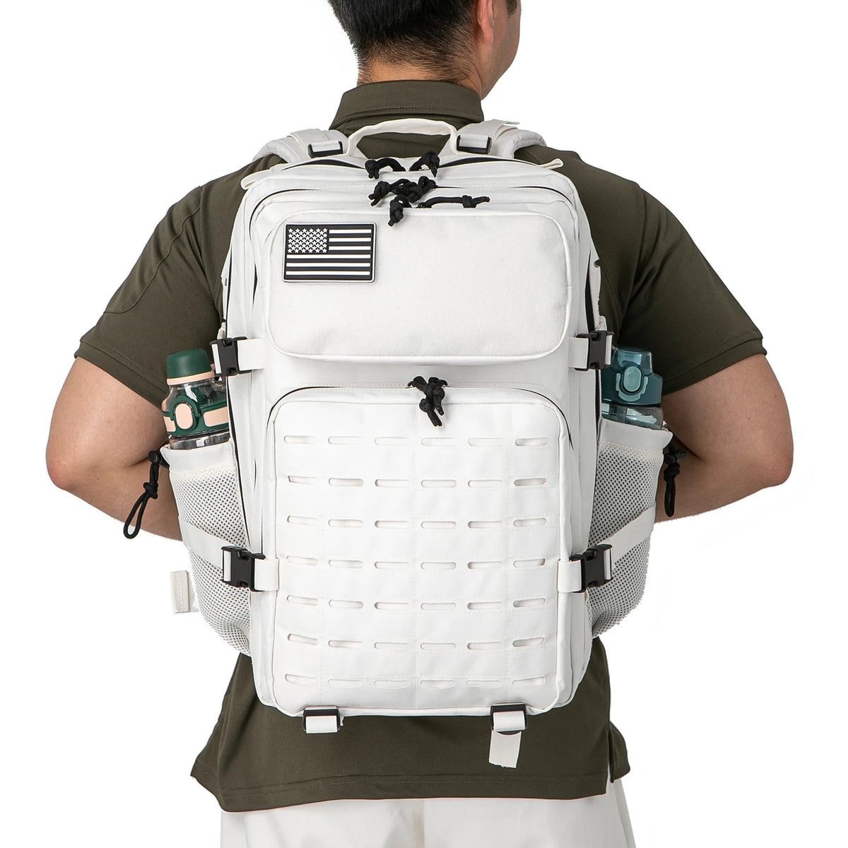 Sac à Dos Tactique Plein Air 25L/45L Homme Femme — Randonnée École Porte-Bouteille