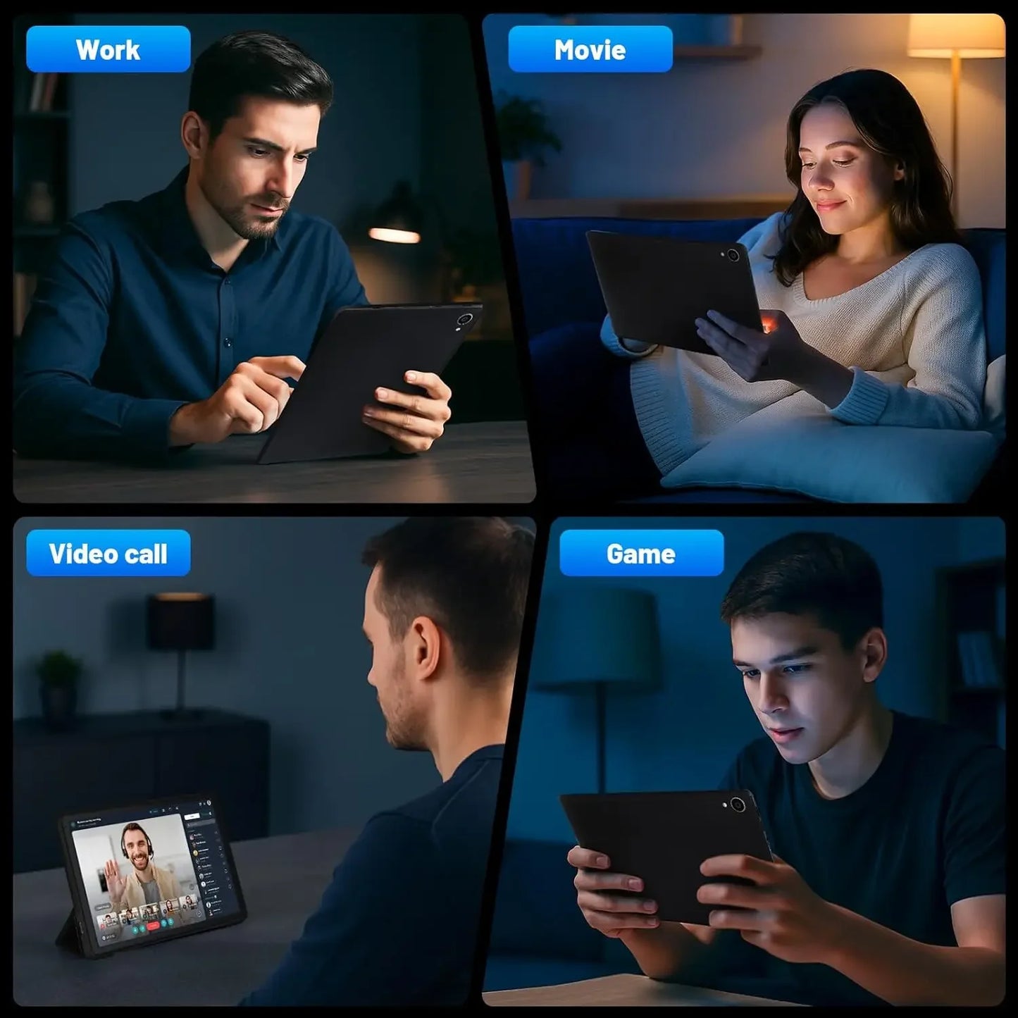 Tablet URAO de 10 pulgadas Android 15, 8 núcleos, 24 GB + 128 GB, ampliación de 1 TB, WiFi 6, 5 MP+8 MP, lápiz óptico, teclado, ratón, auriculares, juego de PC PAD