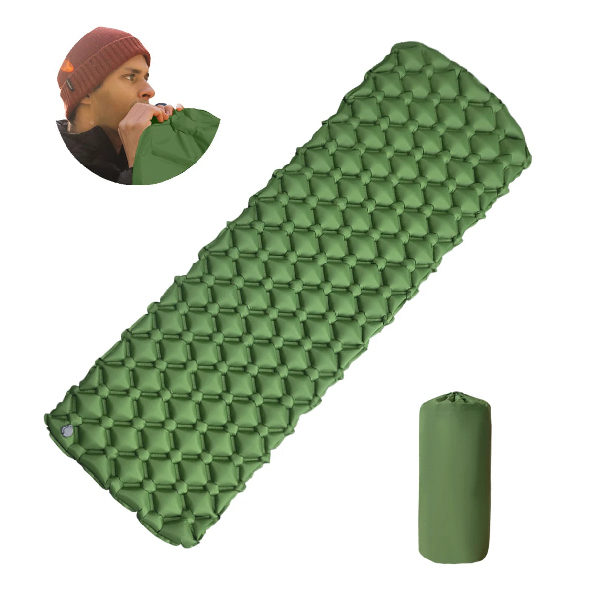 Tapis de couchage pliant pour Camping en plein Air, matelas gonflable de plage avec oreillers, tapis d'air ultraléger pour voyage et randonnée, nouveau