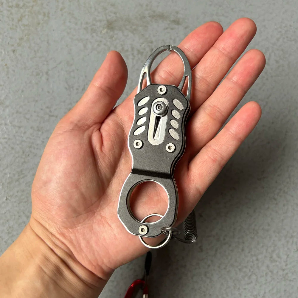Poignée de poisson en acier inoxydable 304, antirouille, serrure Portable, matériel de pêche, outil de pince à lèvres, contrôleur de poisson Portable professionnel
