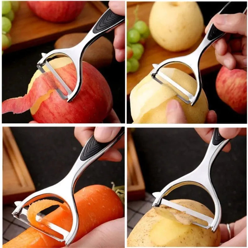 Stainless Steel Vegetable Peeler, Potato Peeler, Multifunctional Carrot Grater, Fruit Tools, Kitchen Accessories, 1 Piece