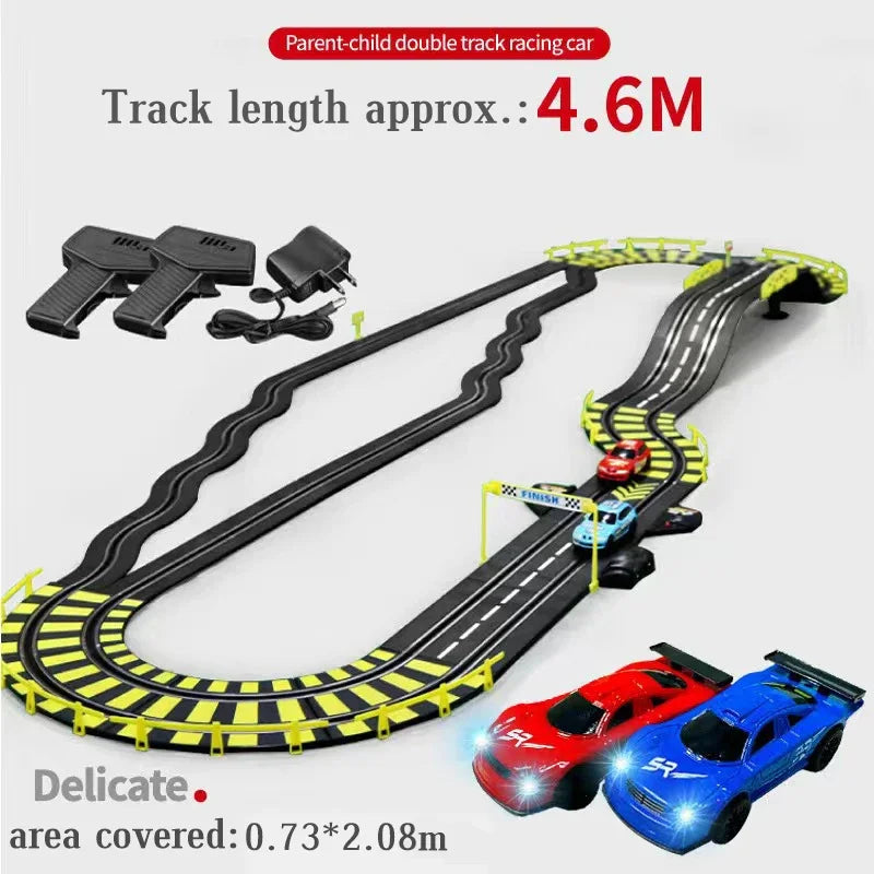 Voiture électrique 1/43, Double piste de course, jouet, Circuit Autorama, Voiture télécommandée, fente ferroviaire électrique, jouet de voiture de course