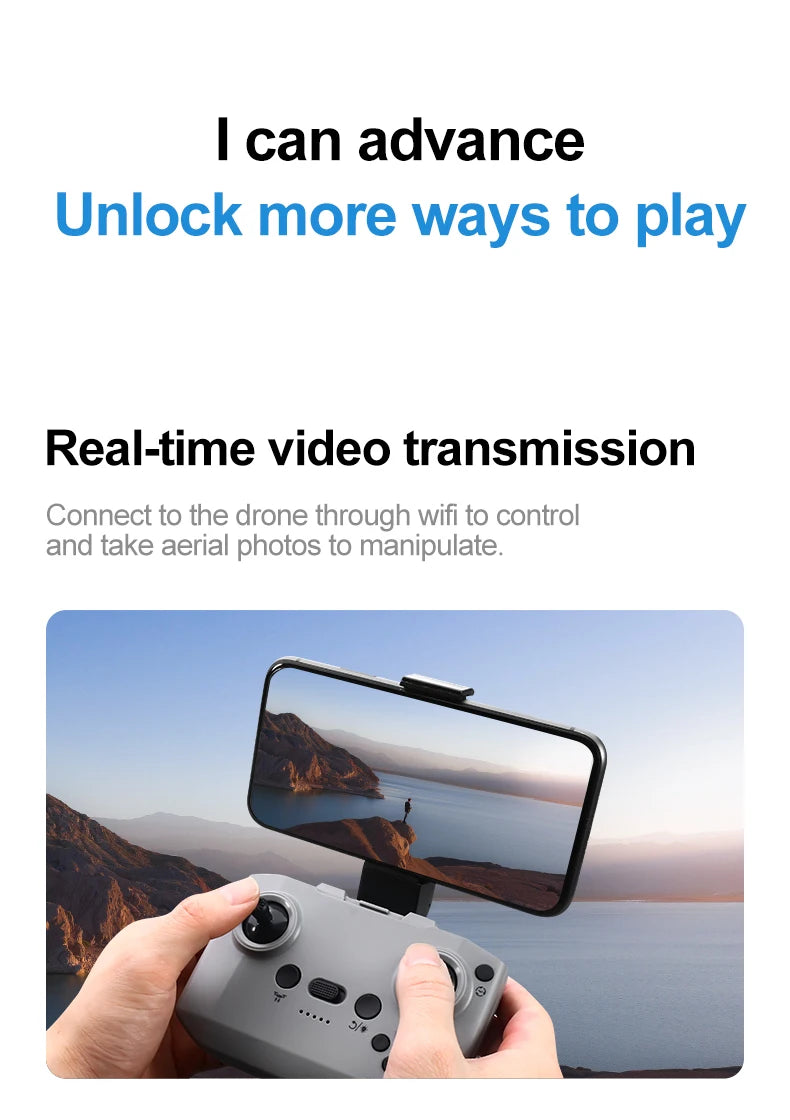 Drone Lenovo Gt3 Max 8k Hd Fotografía Aérea Pantalla Grande Posicionamiento de Flujo Óptico Motor Sin Escobillas Evitación Inteligente de Obstáculos