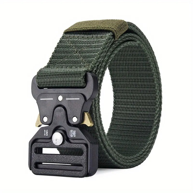 Cinturones tácticos multiusos para hombre, duraderos, diseño ajustable, para entusiastas de los deportes al aire libre, combina con jeans, para hombres y mujeres, 1 pieza/2 piezas