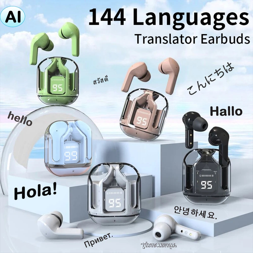 GREATWALL AI Translation Earbuds, In-Ear Noise Cancelling, High Definition 5.3 Sound Quality, Wireless Headphones for Sports and Fitness