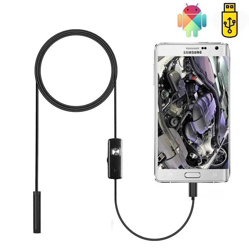 Caméra Endoscopique TYPE-C 5,5MM 7MM — 6 LED USB Android PC Inspection Flexible