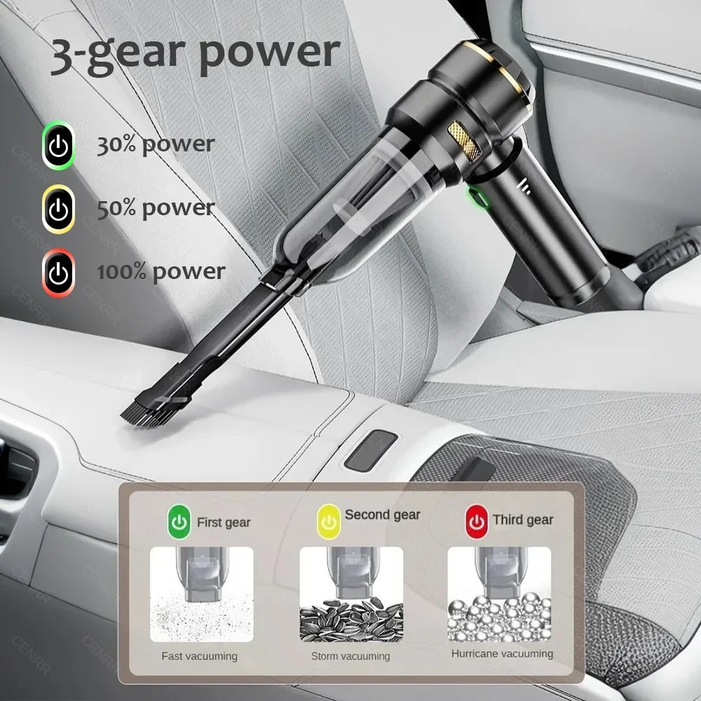 Aspirateur de voiture portable sans fil — haute puissance, aspiration puissante, accessoires voiture