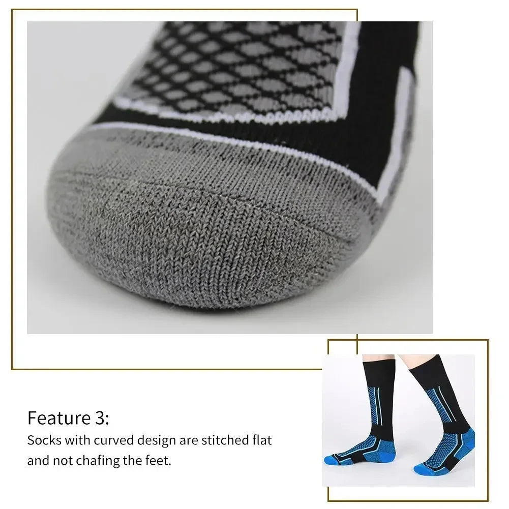 Chaussettes de Ski Hiver Thermiques — Randonnée & Sport pour Homme, Femme, Enfant