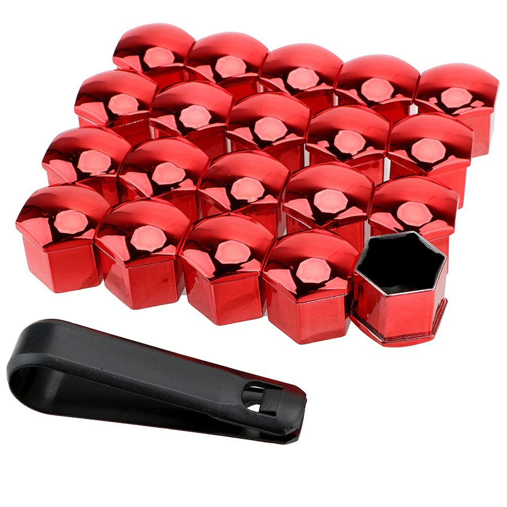 20pcs Car Wheel Nut Caps, Anti-rust Car Hub Screw Protective Covers, Car Tire Screw Caps, Nut Bolt Covers, Automotive Exterior 17/19/21mm