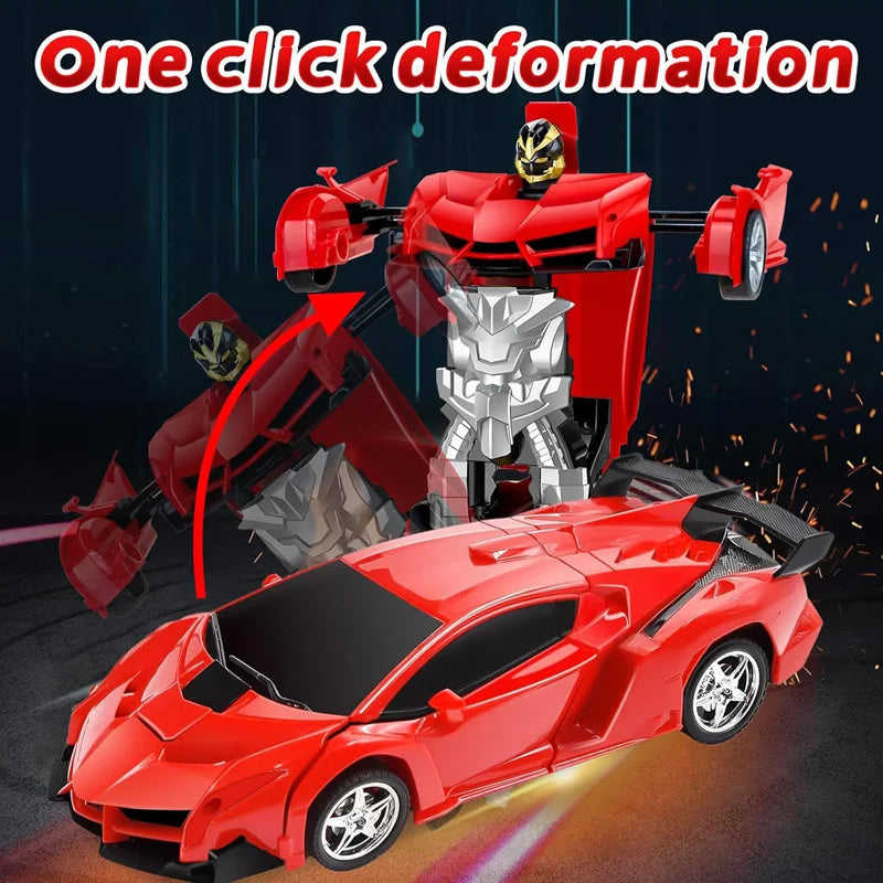 2-in-1 RC Electric Car, Transforming Robots, Sport Vehicle Model, Boys' Toys, Cool Remote Control Deforming Cars, Kids' Toy, Gifts