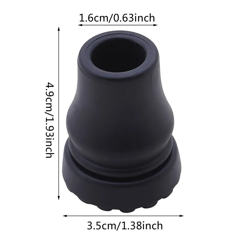 Bâton de marche antidérapant 16-22mm, béquille, coussinets inférieurs, protection d'escalade, randonnée, trekking, pointe de poteau, 1/4 pièces