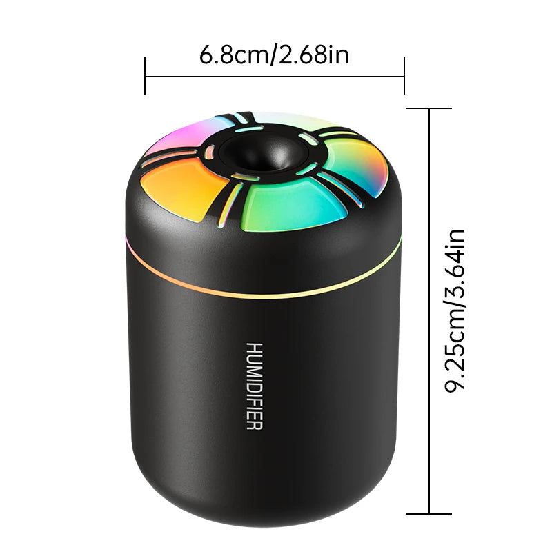 Humidificateur ultrasonique 5V USB 180ml, brumisateur, diffuseur d'arôme de voiture, purificateur d'huile essentielle avec lampe d'ambiance RGB, bricolage, plus frais d'air