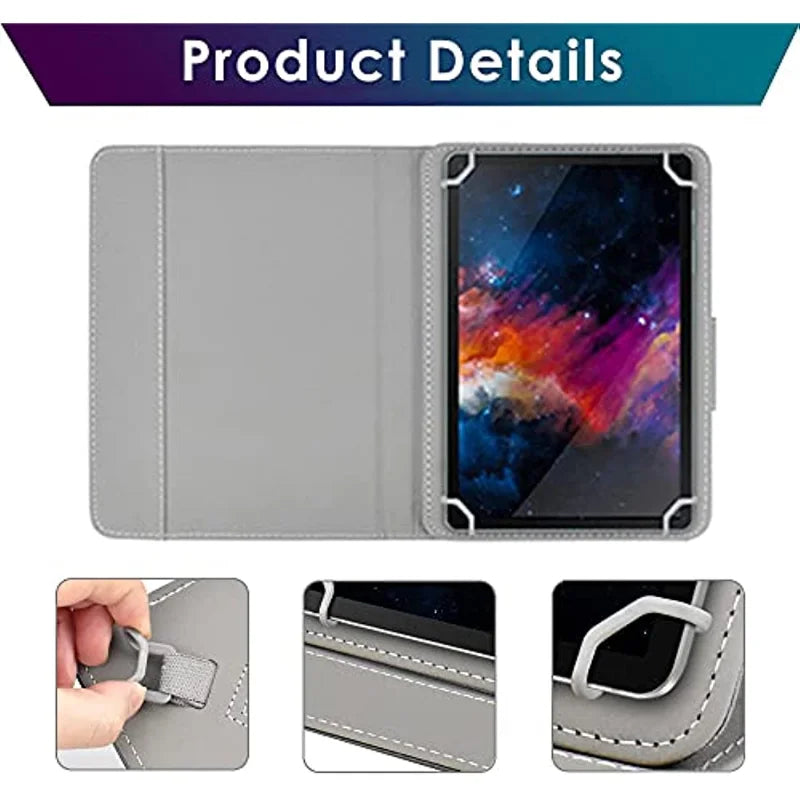 Étui universel pour tablette 7-10,5 pouces — housse support en cuir PET
