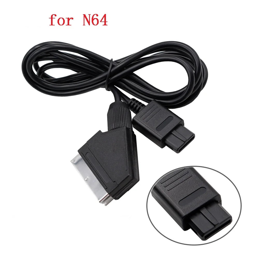 Câble péritel RGB de 1.8m pour PS2/PS1/PS3/SEGA Mega Drive1/MD2/DC Dreamcast/Saturn/XBOX/XBOX 360, Consoels de jeux vidéo rétro