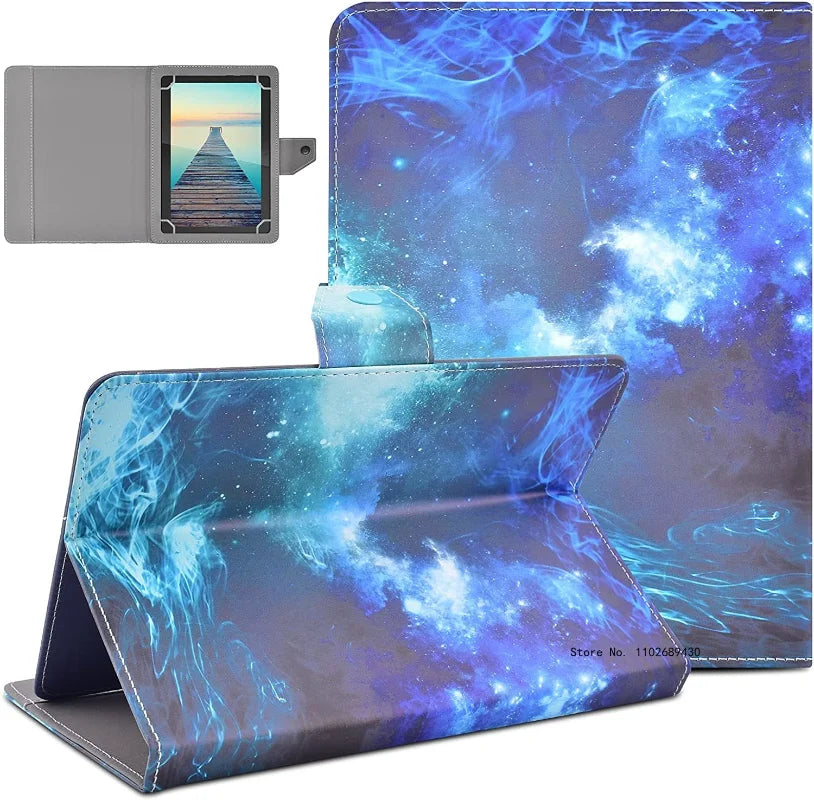 Étui universel pour tablette 7-10,5 pouces — housse support en cuir PET