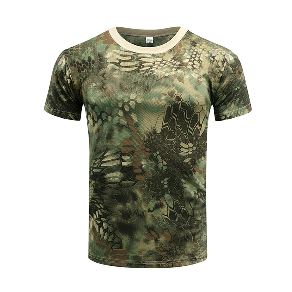 CamSolomon-T-shirt à manches courtes et col rond 3D pour hommes, vêtements de plein air, t-shirts de sport décontractés, mode de rue, été