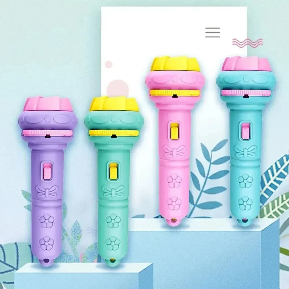Lampe de Poche Projecteur Enfants — 10 Cartes, 80 Modèles, Jouet Coucher Dessin Animé, Cadeau