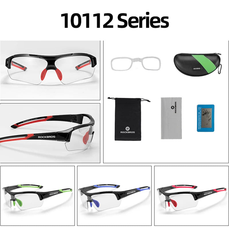 Lunettes de cyclisme photochromiques — vélo, sport extérieur, décoloration, VTT, route