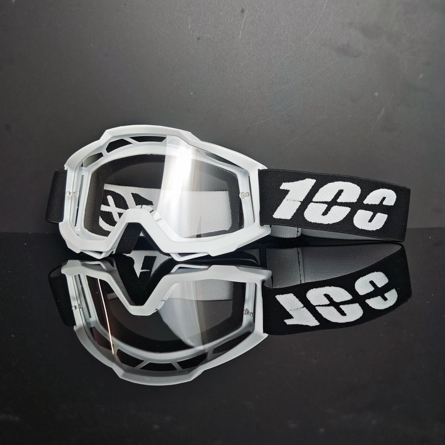 100 gafas de moto, lentes de carreras antipolvo a prueba de viento para hombres y mujeres, motocross, ciclismo, esquí al aire libre, gafas de bicicleta de cross
