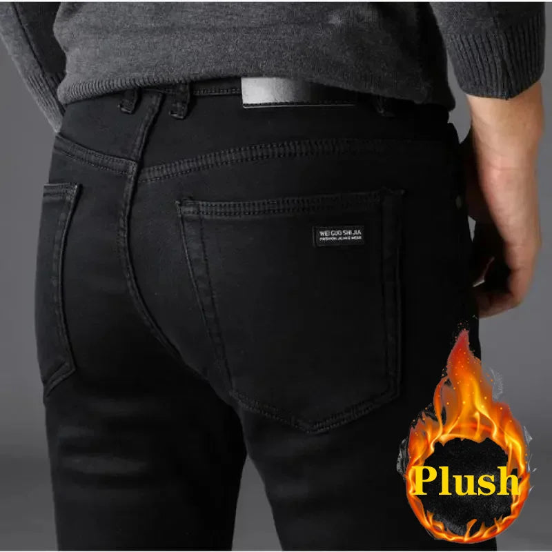 Spring Autumn Men Classic Fashion Brand Jeans Man Male Soft Stretch Black Biker Masculino Denim Pants Men Overalls
