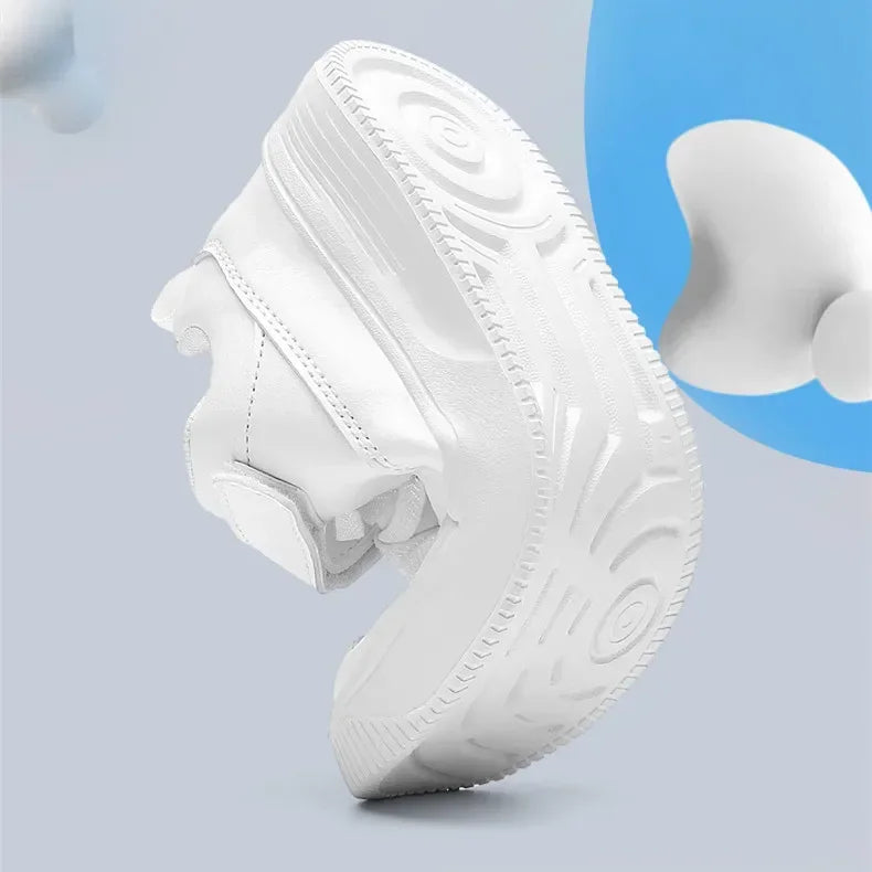 Zapatillas blancas y negras informales para niños, zapatos de moda transpirables para niños, tenis infantil, tenis infantil menino