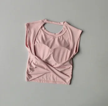 Top de tirantes deportivo sexy para mujer, con almohadillas para el pecho, esmalte cubierto, secado rápido, yoga adelgazante, top ajustado, ropa