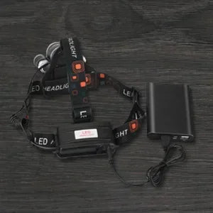 Lampe frontale rechargeable USB 2*18650, puissante lampe torche LED, lanterne étanche, lampe frontale portable pour la pêche et le camping