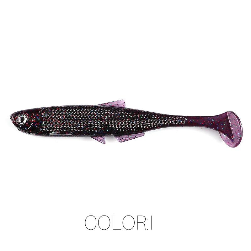Supercontinent ShadTeez T-Tail 5 cm/7.5 cm/12 cm Pike Zander Predator Fishing 3D Eyes Soft Lure Fishing Lures