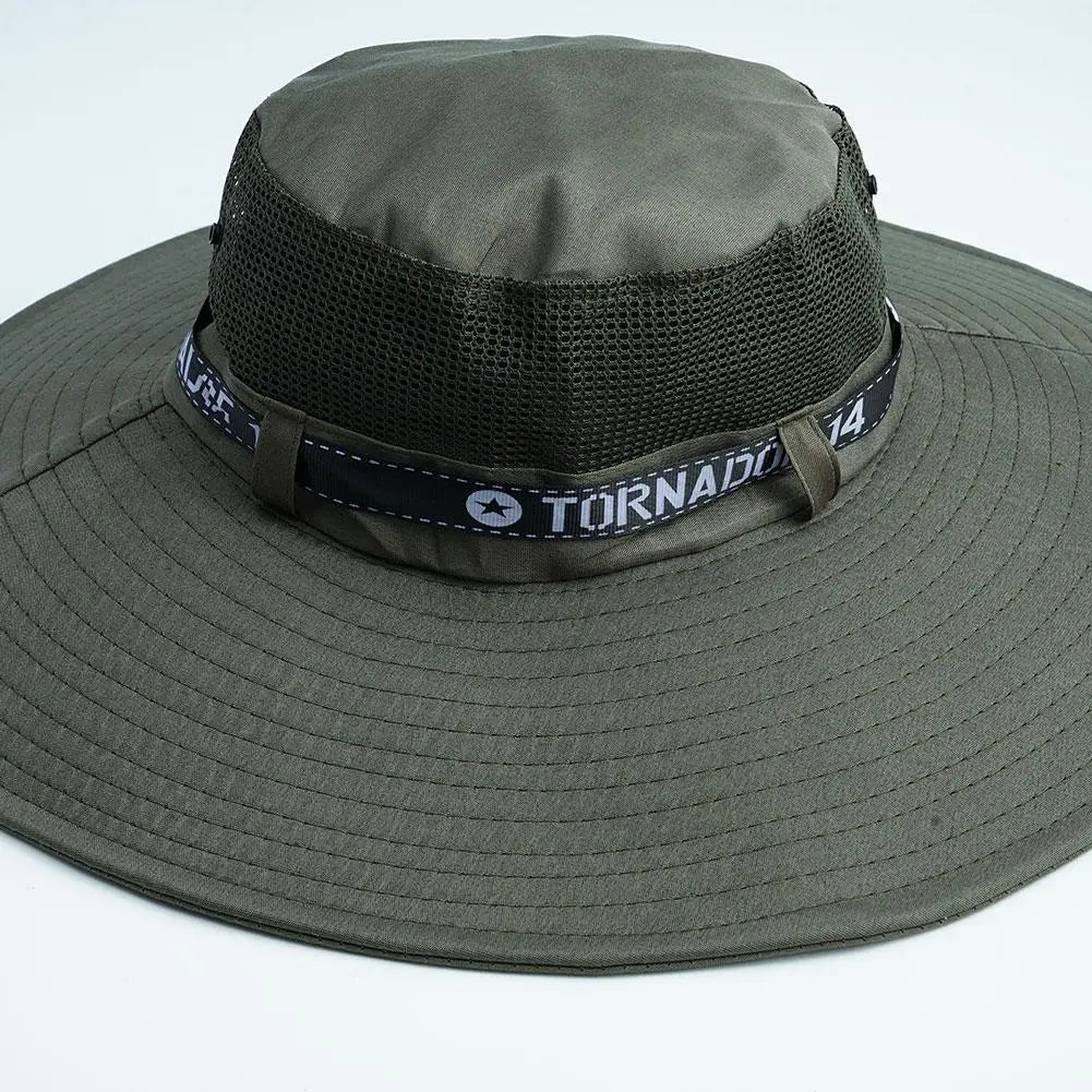 Grand chapeau de soleil d'été pour hommes et femmes, casquette de pêche respirante, Protection contre les UV, chapeau de pêcheur en maille, randonnée en plein air, casquette de plage