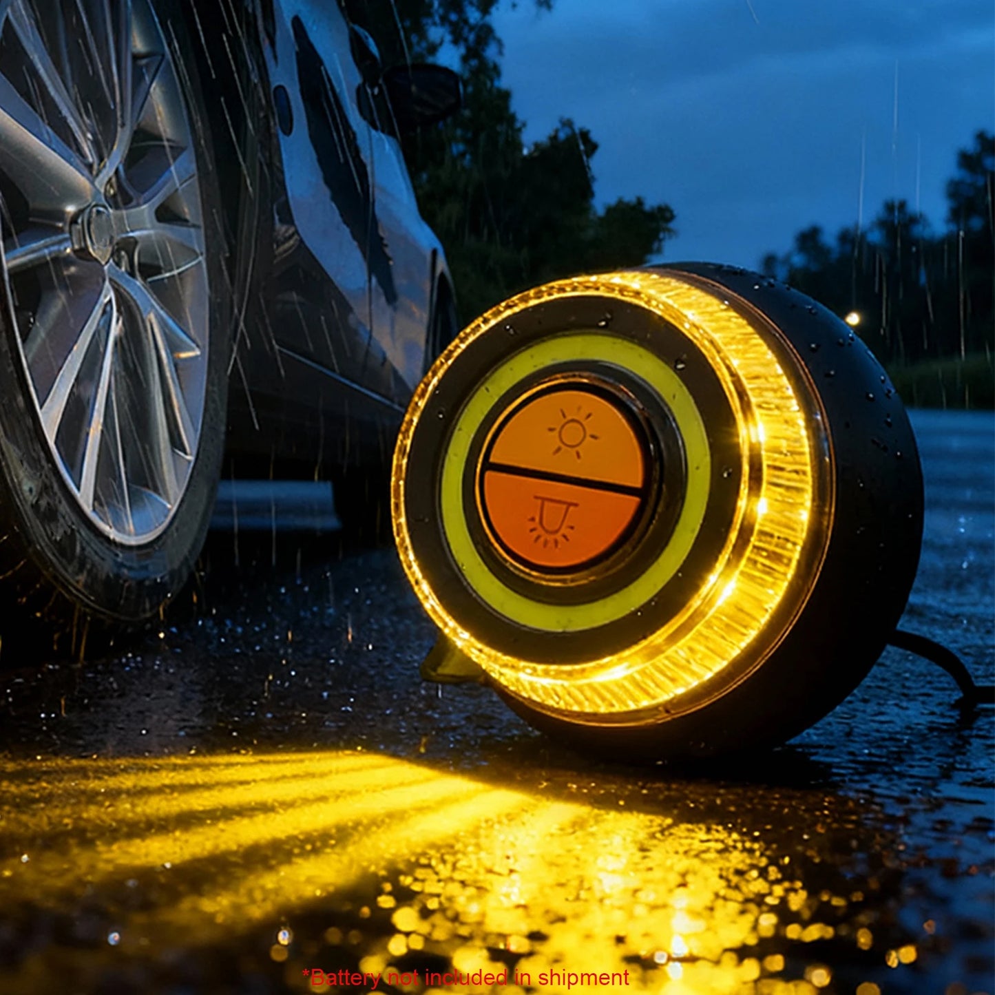 Balise d'urgence pour voiture, avec 2 Modes d'éclairage, batterie, stroboscope magnétique, voyant d'avertissement, éclairage durable, lampe de signalisation de sécurité