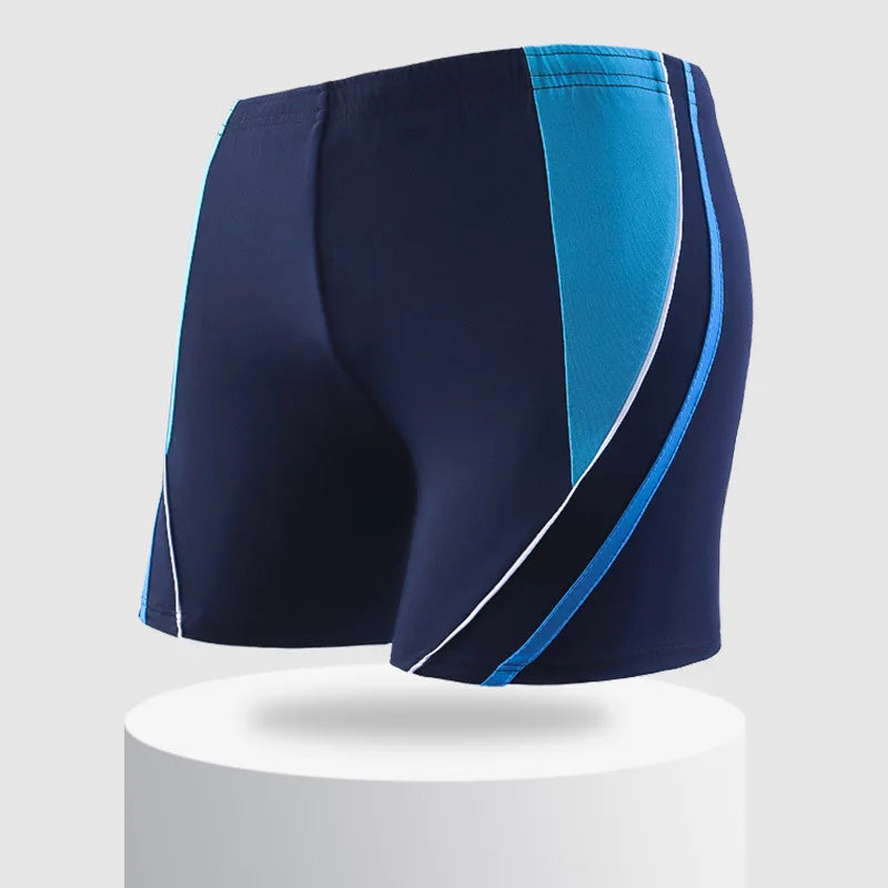 Maillot de bain élastique pour hommes, maillot de bain rayé, plage, Sport, slip court, surf, été, Boxer, costume de bain