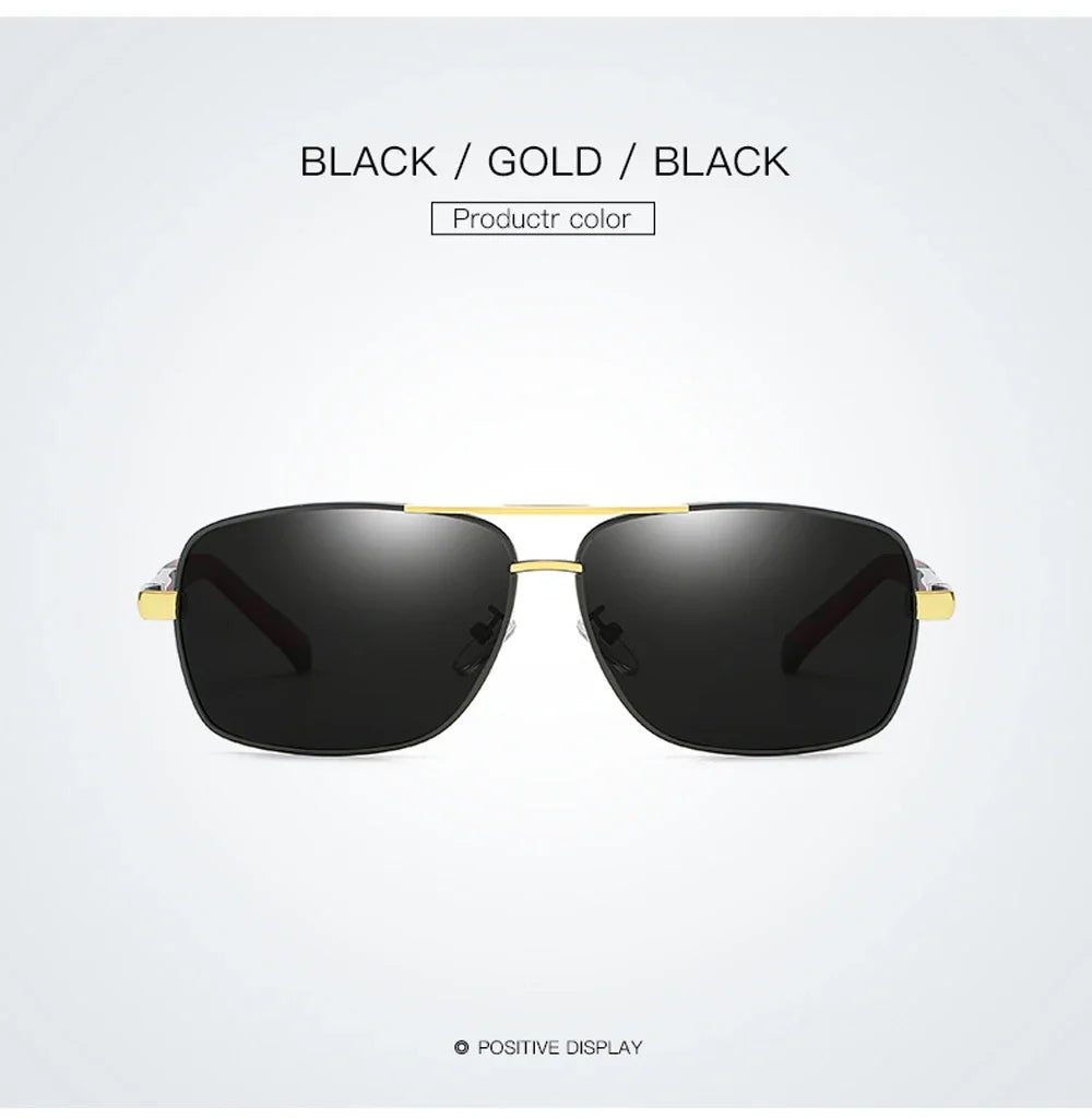 Lunettes de Soleil Femme Polarisées Dégradé — Lentille Carrée, Rétro, Conduite