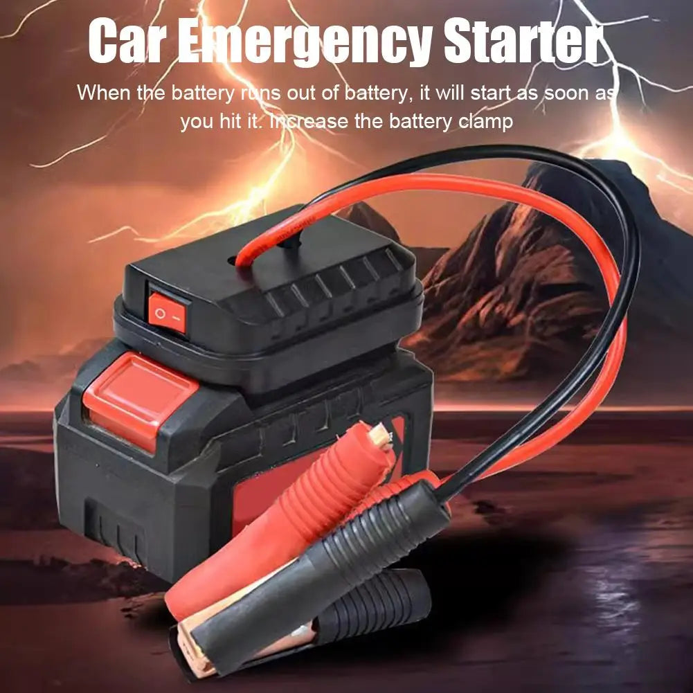 Lithium Battery Converter for Car, Charger Clip, Auto Starter for Makita Booster, Cable Adapter, Emergency Power DIY Tools