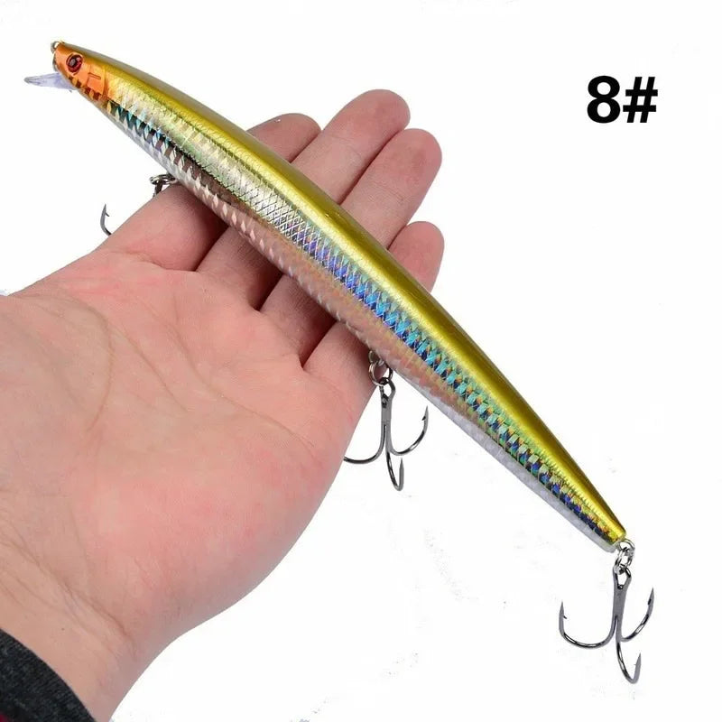 16 couleurs 18 cm 24g leurre de pêche méné Laser manivelle appât artificiel dur en plastique grand faux poisson leurres appât de pêche en mer