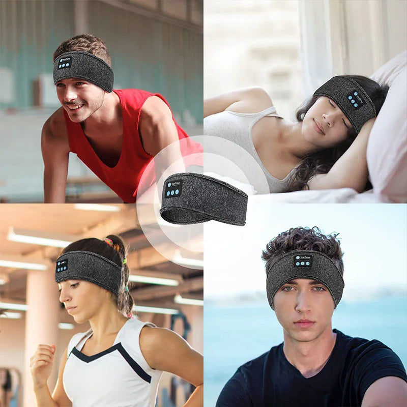 Wireless Bluetooth Headband Headphones, Music Headband, Sports Headband, Running Headband, Fitness Headband, Sweatband, Earphones, Soft Sleep Mask, Headset