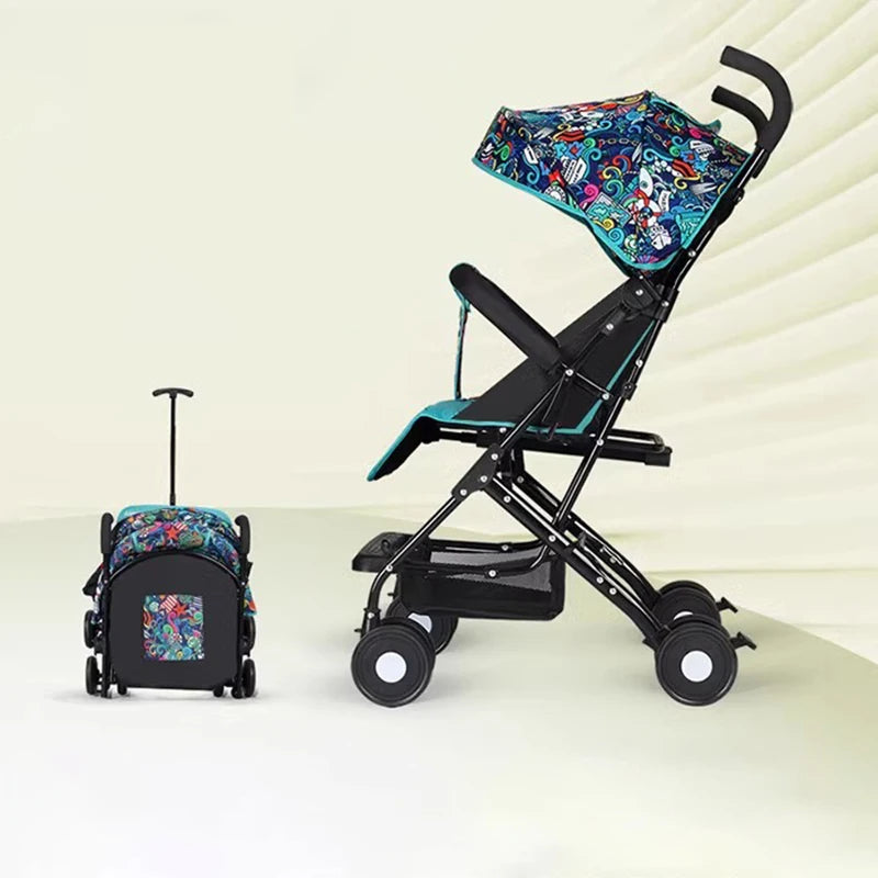 Buggy de bebé, se puede sentar o tumbar, medallón plegable ligero, paraguas, cochecito de bebé de 0 a 3 años, silla de paseo para niños