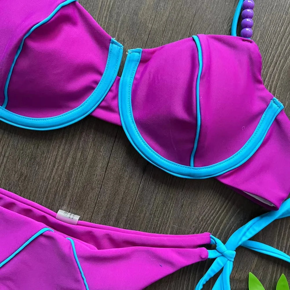 RUOTONGSEPT nouveau Sexy Push up Bikini ensemble maillot de bain femmes taille basse maillots de bain pour femme deux pièces maillots de bain 2023 maillot de bain