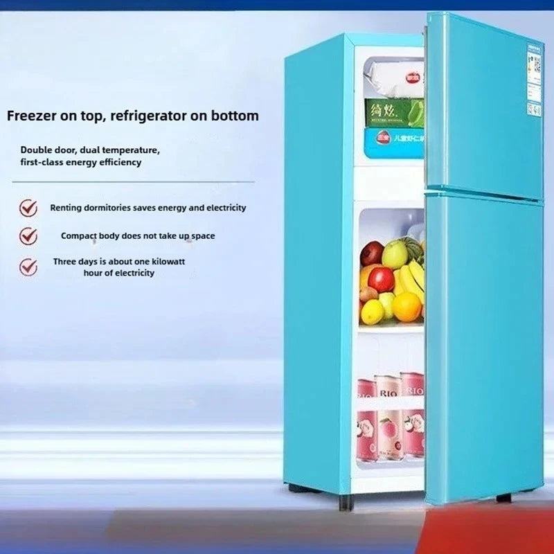 Réfrigérateur à Double porte pour salle de location, petit réfrigérateur domestique avec congélateurs profonds, réfrigérateur à économie d'énergie de premier niveau