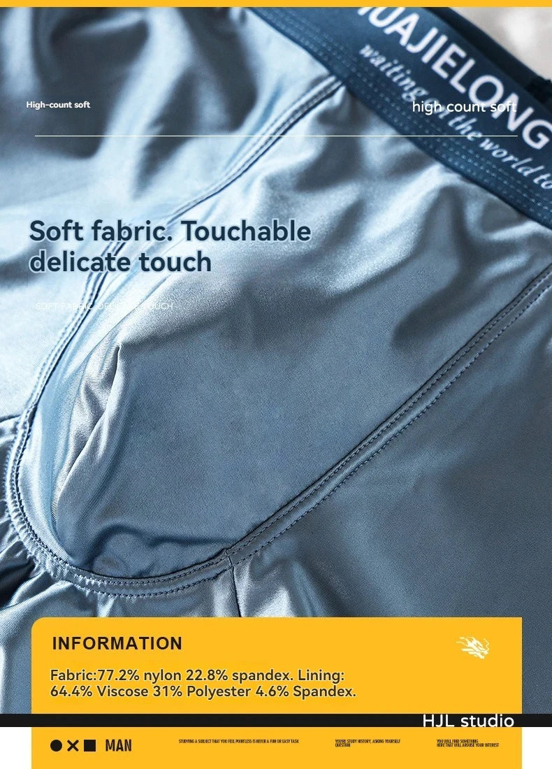 Boxer Satin Soie Homme — Respirant, Mince & Sans Couture