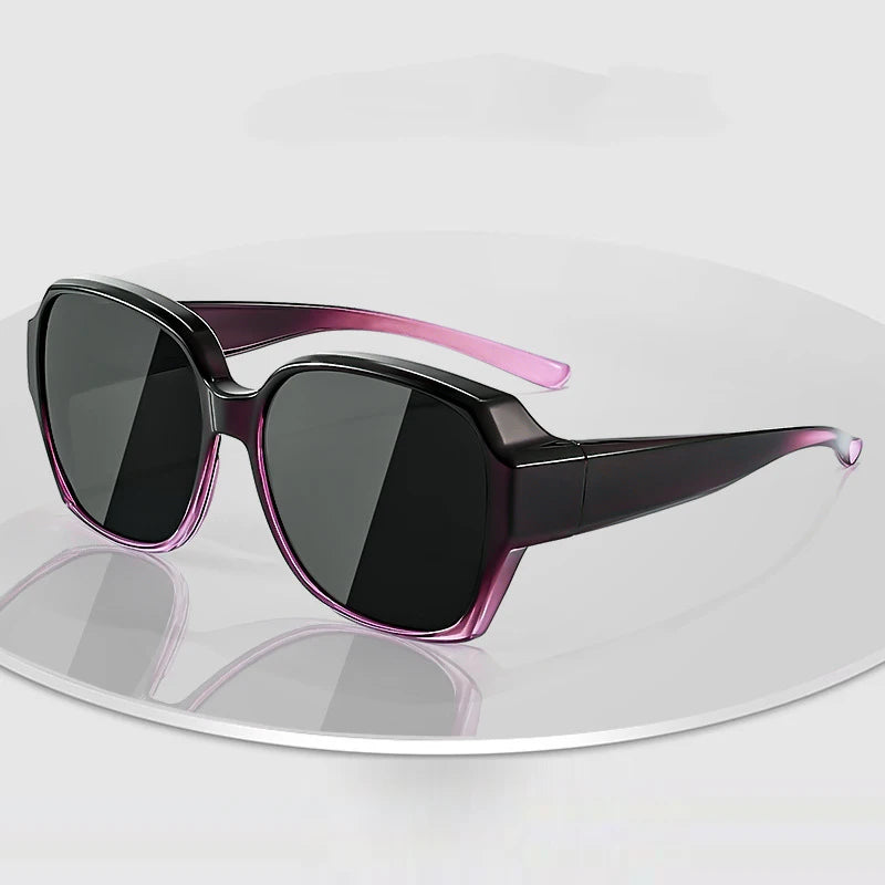 Lunettes de soleil polarisées rondes à la mode, couverture sur myopie, lunettes de Prescription portables pour hommes et femmes, Vintage, pour la pêche et la conduite